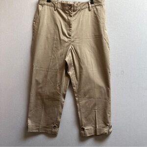 Lands' End Cropped Khaki Chinos Sz 14P